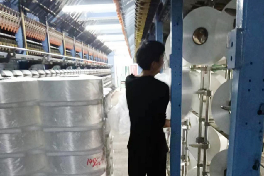 DTY tuotantolangan ripustusalue