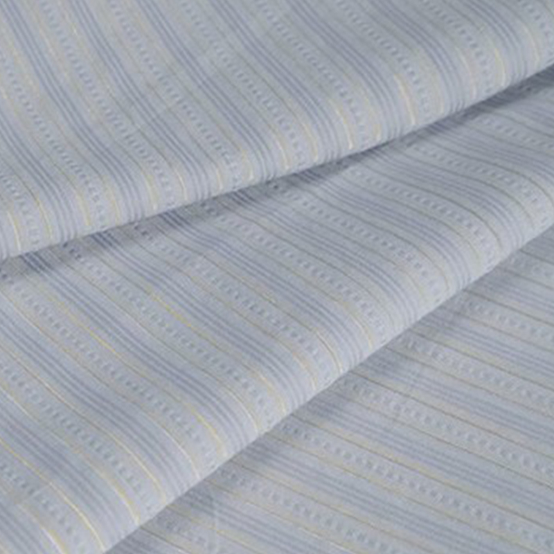 Joustavaa puuvillaraitakangasta